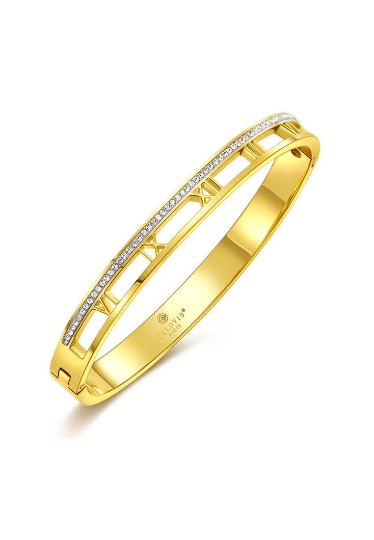 Lucius with Hollow Roman Numeral Bangle