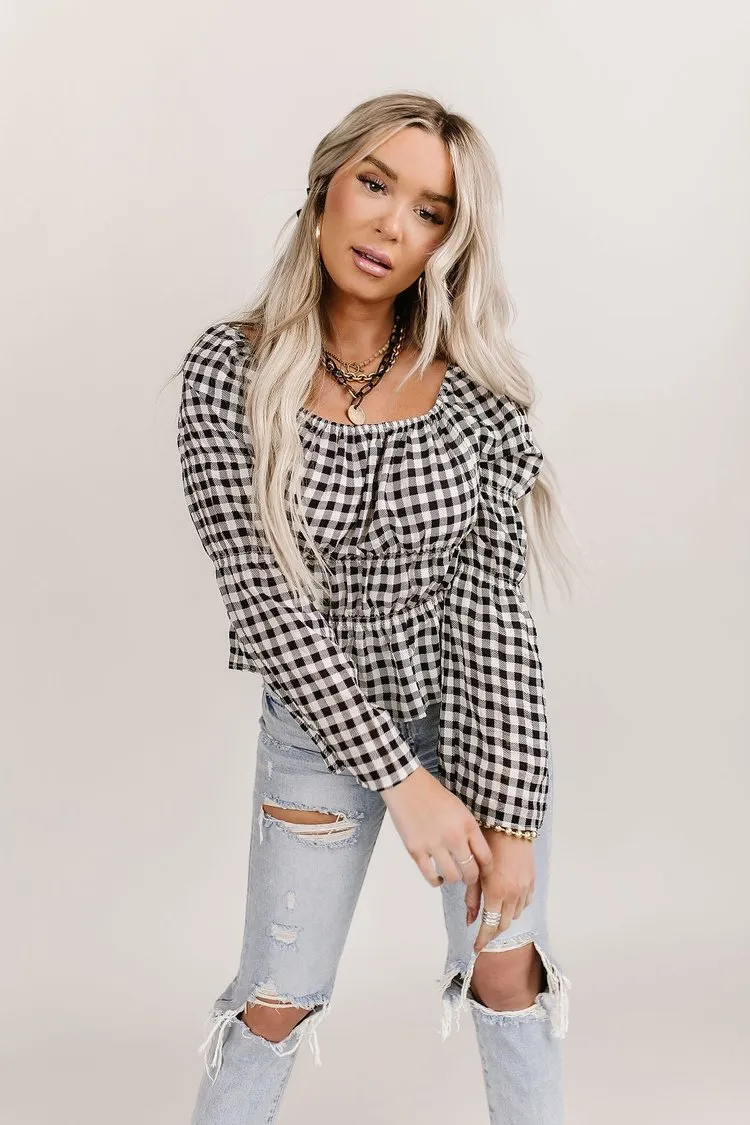 Lyra Gingham Top