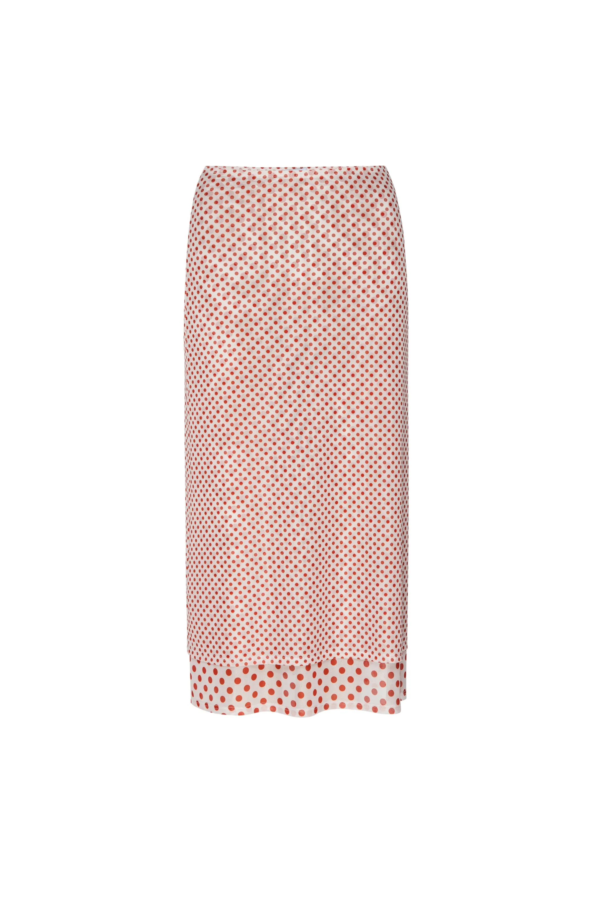 MARIA SKIRT - WHITE POLKA DOT