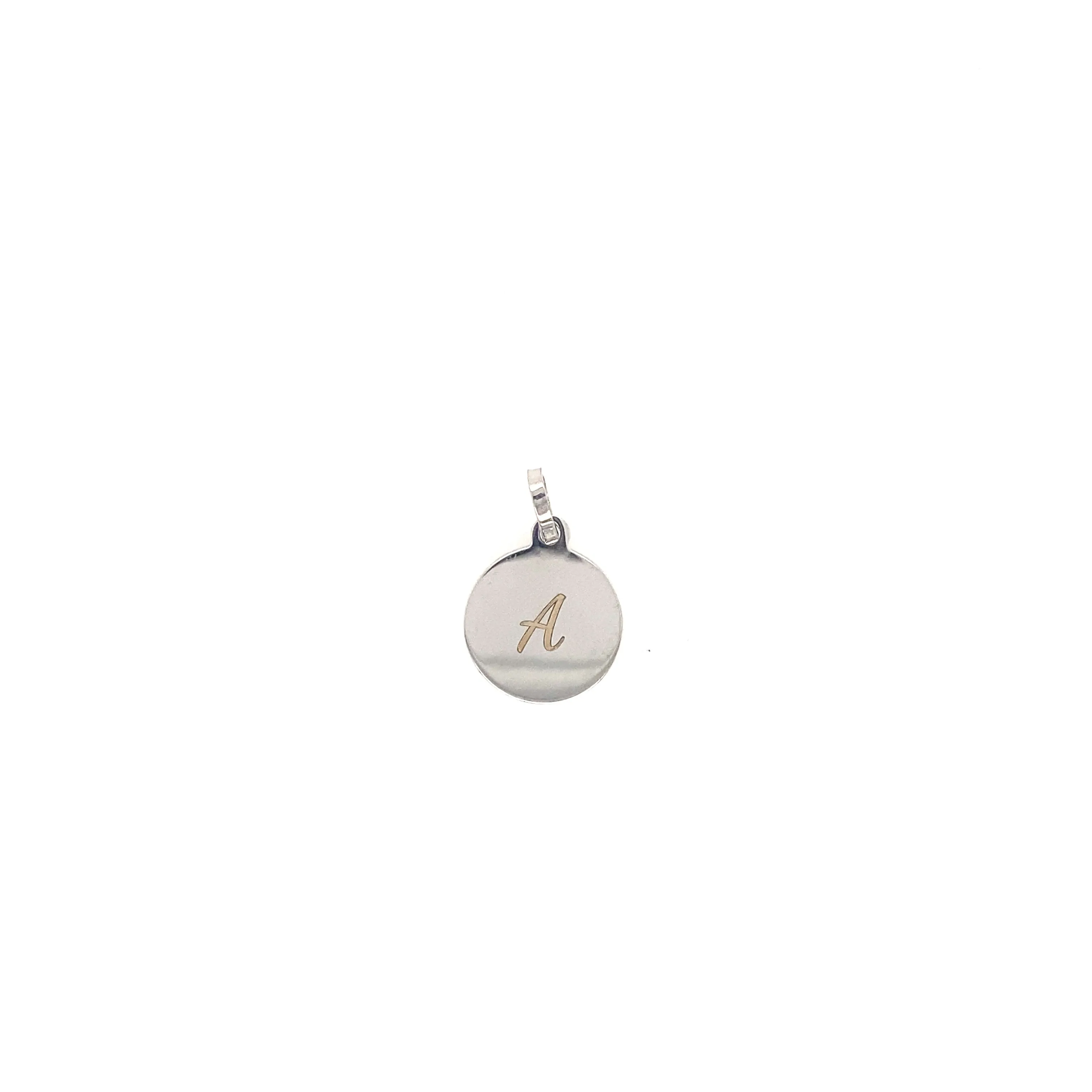 Medium Gold Disc Charm Necklace