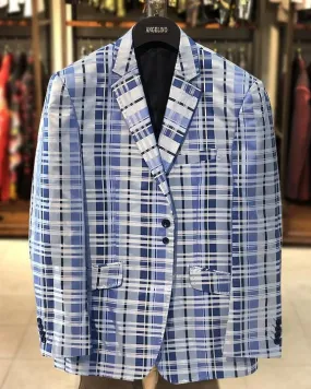 Mens Big and Tall - Mens Sport Coat - Blazer for men - Malibu Blue/Navy