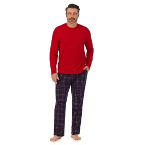 Mens Cozy Lodge Long Sleeve Crew and Pajama Pant 2-pc Set