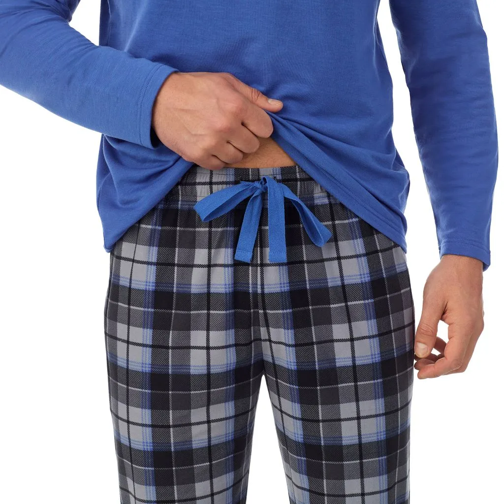 Mens Cozy Lodge Long Sleeve Crew and Pajama Pant 2-pc Set