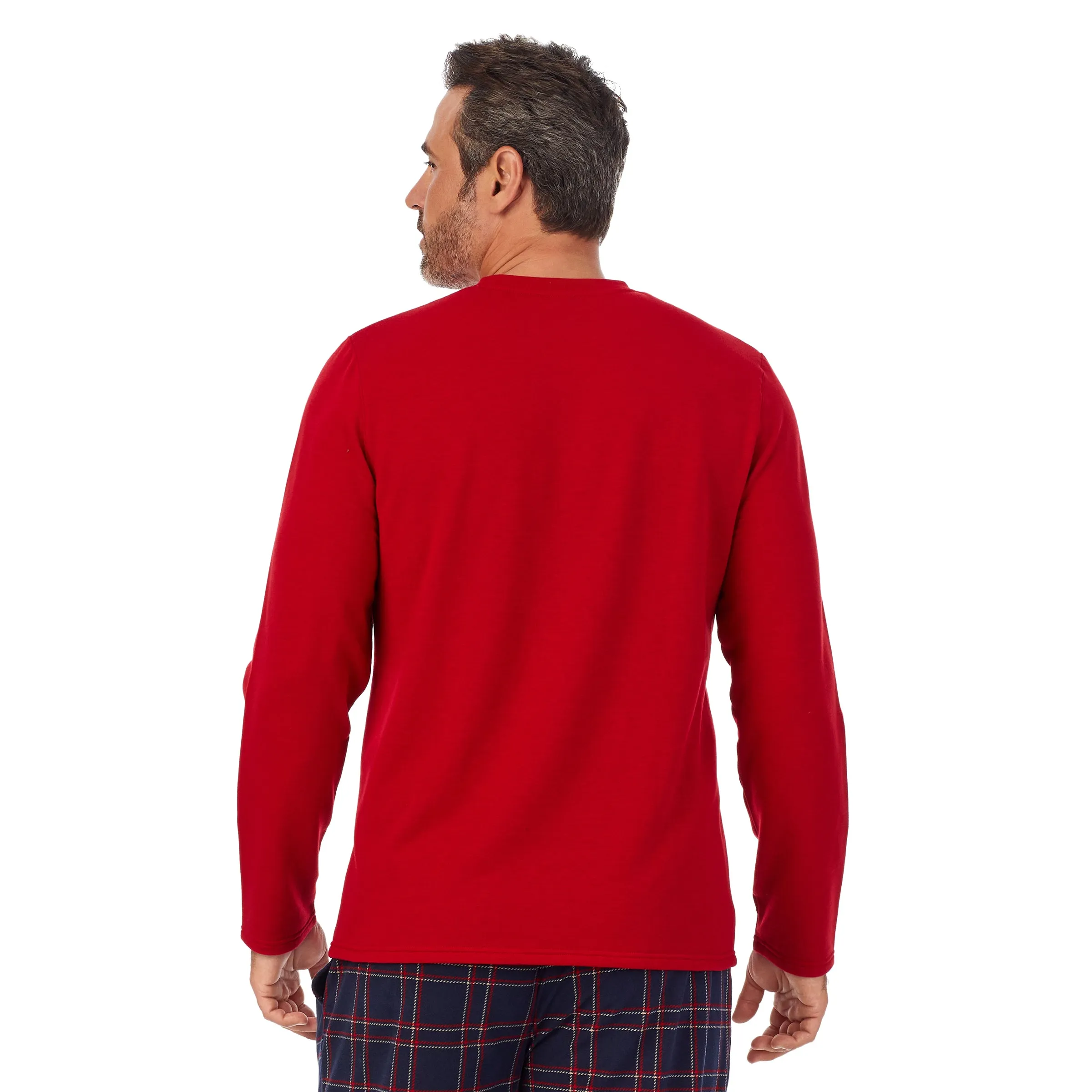 Mens Cozy Lodge Long Sleeve Crew and Pajama Pant 2-pc Set