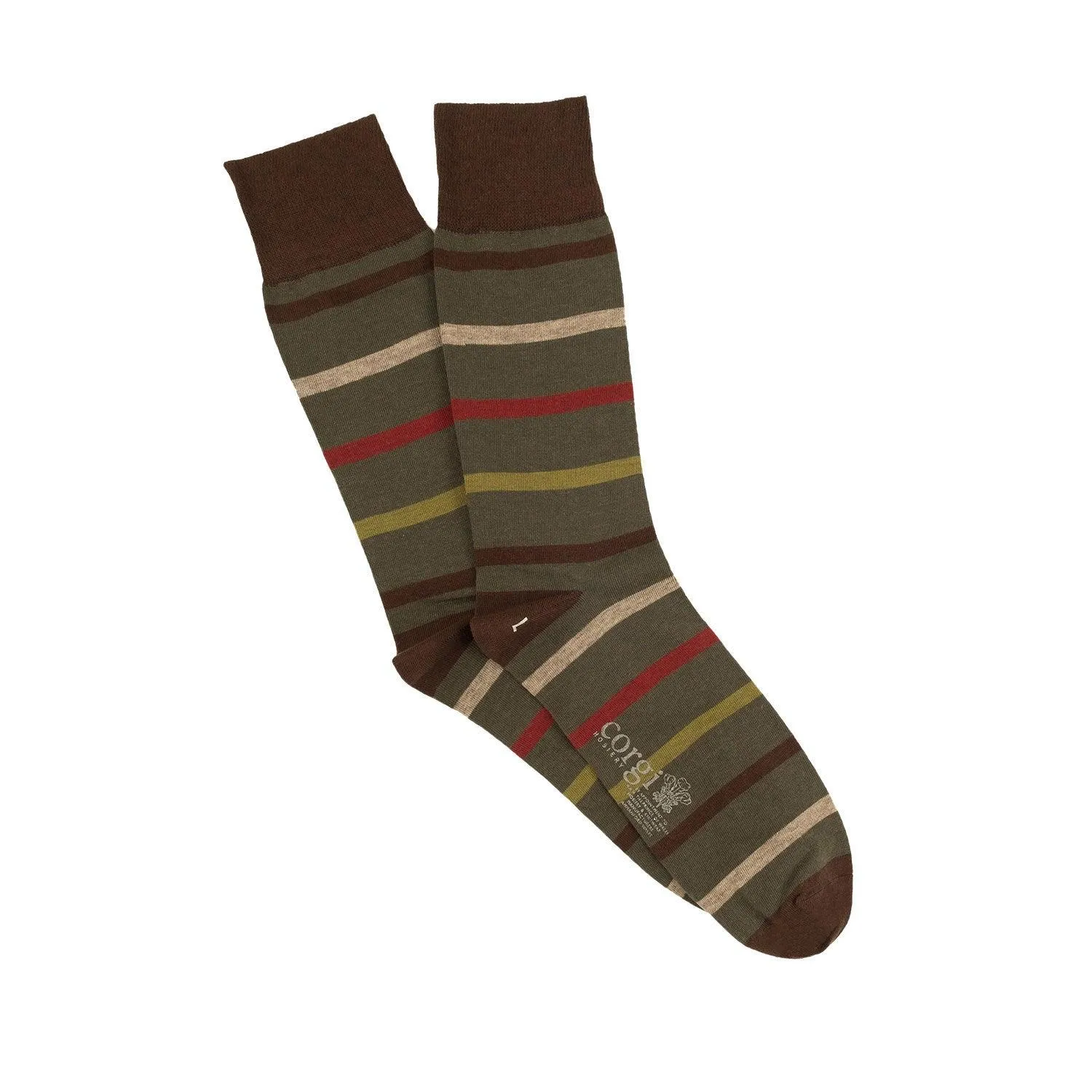 Men's Striped Cashmere Blend Socks