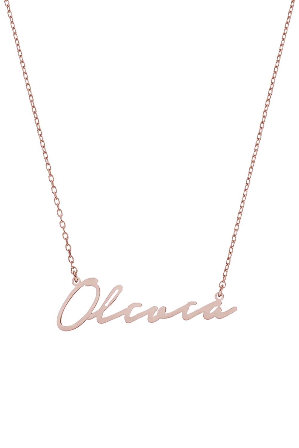 Name Necklace Italics Rosegold