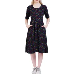 Neurotransmitters Elbow Sleeves Twirl Dress