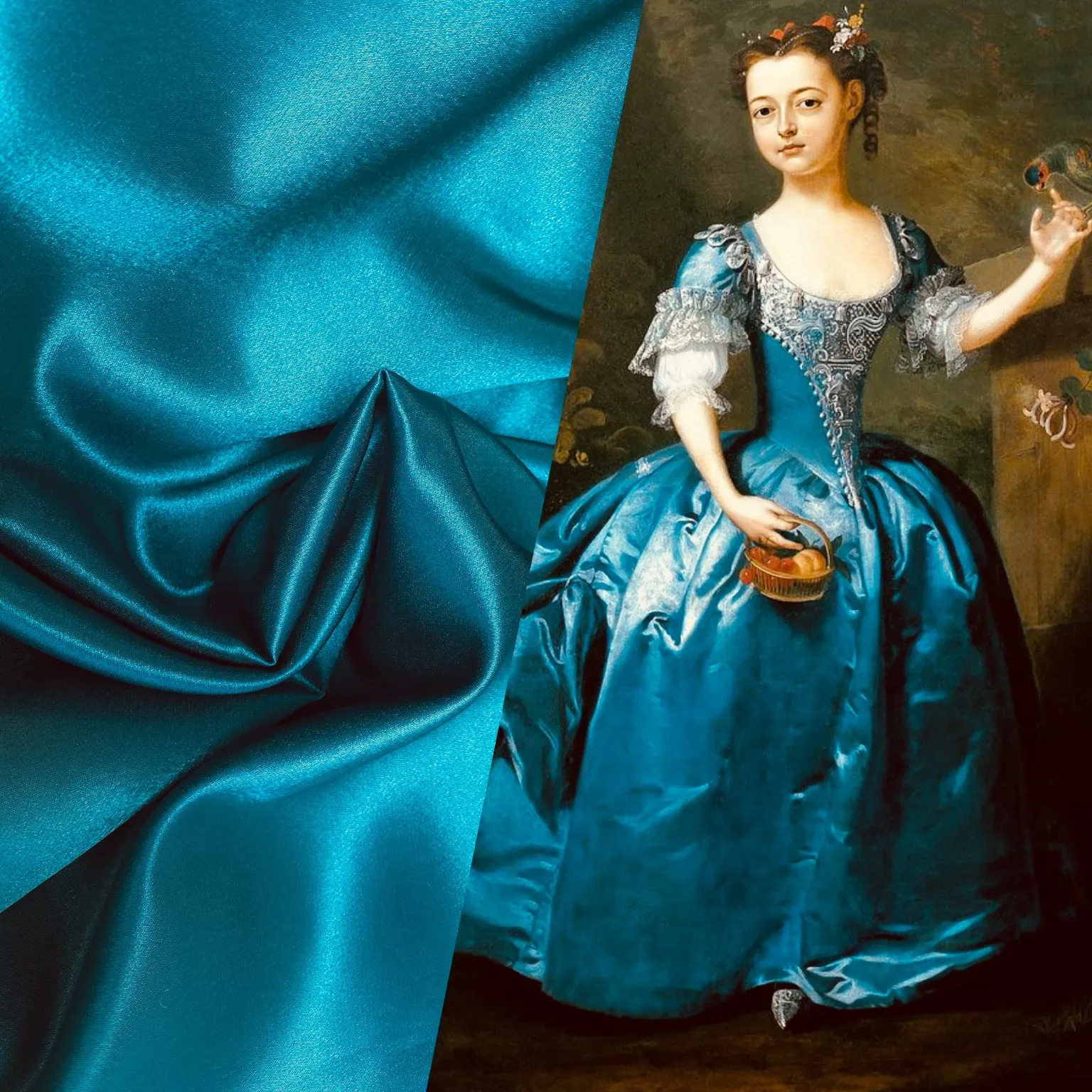 NEW Duchess Malaika "Faux Silk" Satin in Solid Teal