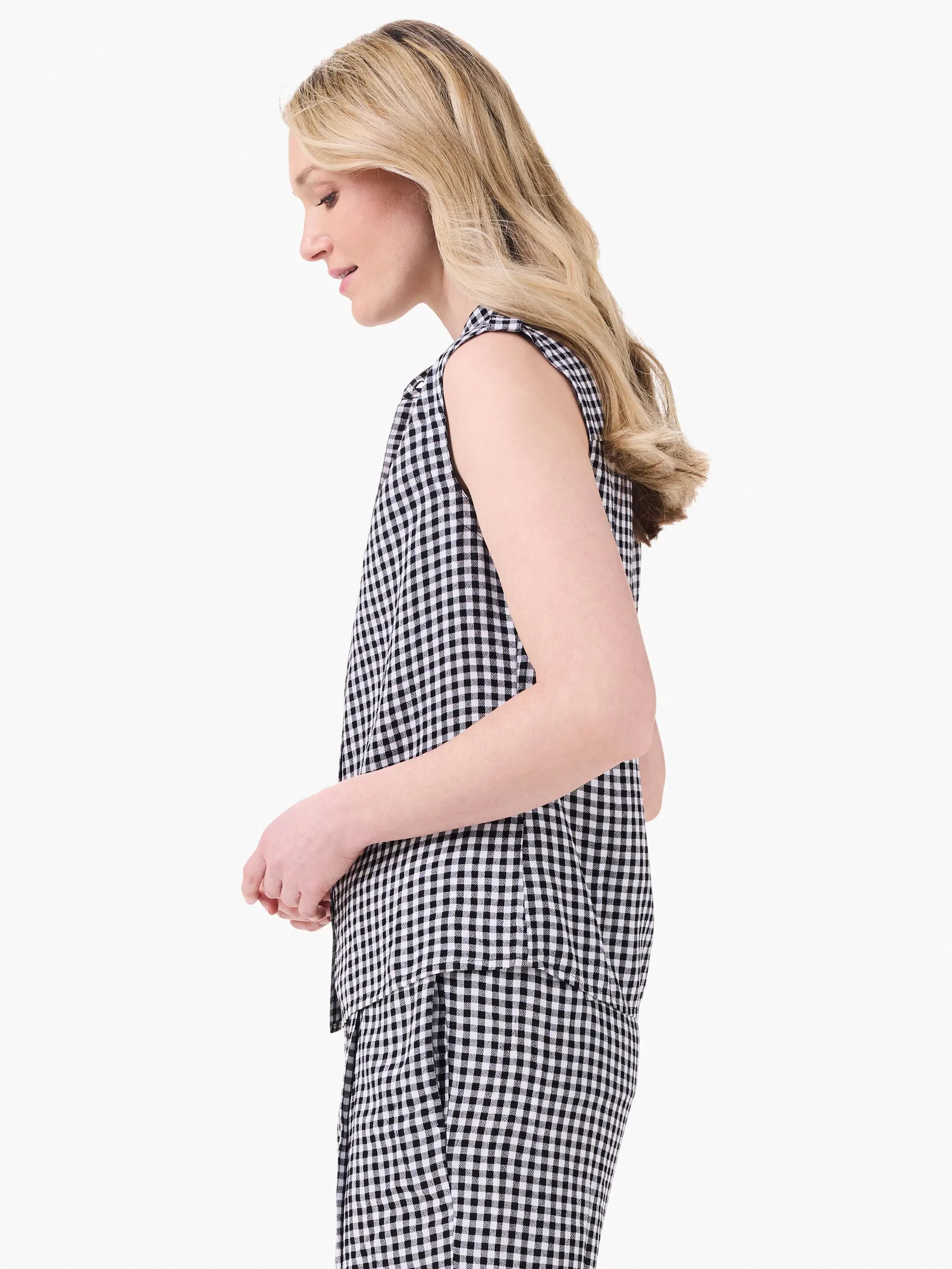 Nic   Zoe Drapey Gingham Tank