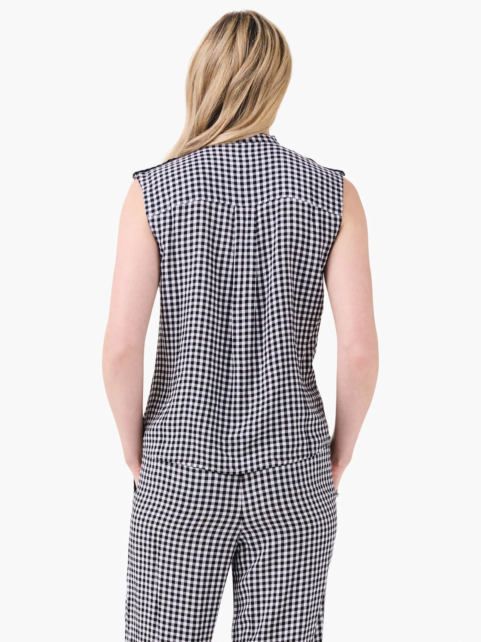 Nic   Zoe Drapey Gingham Tank