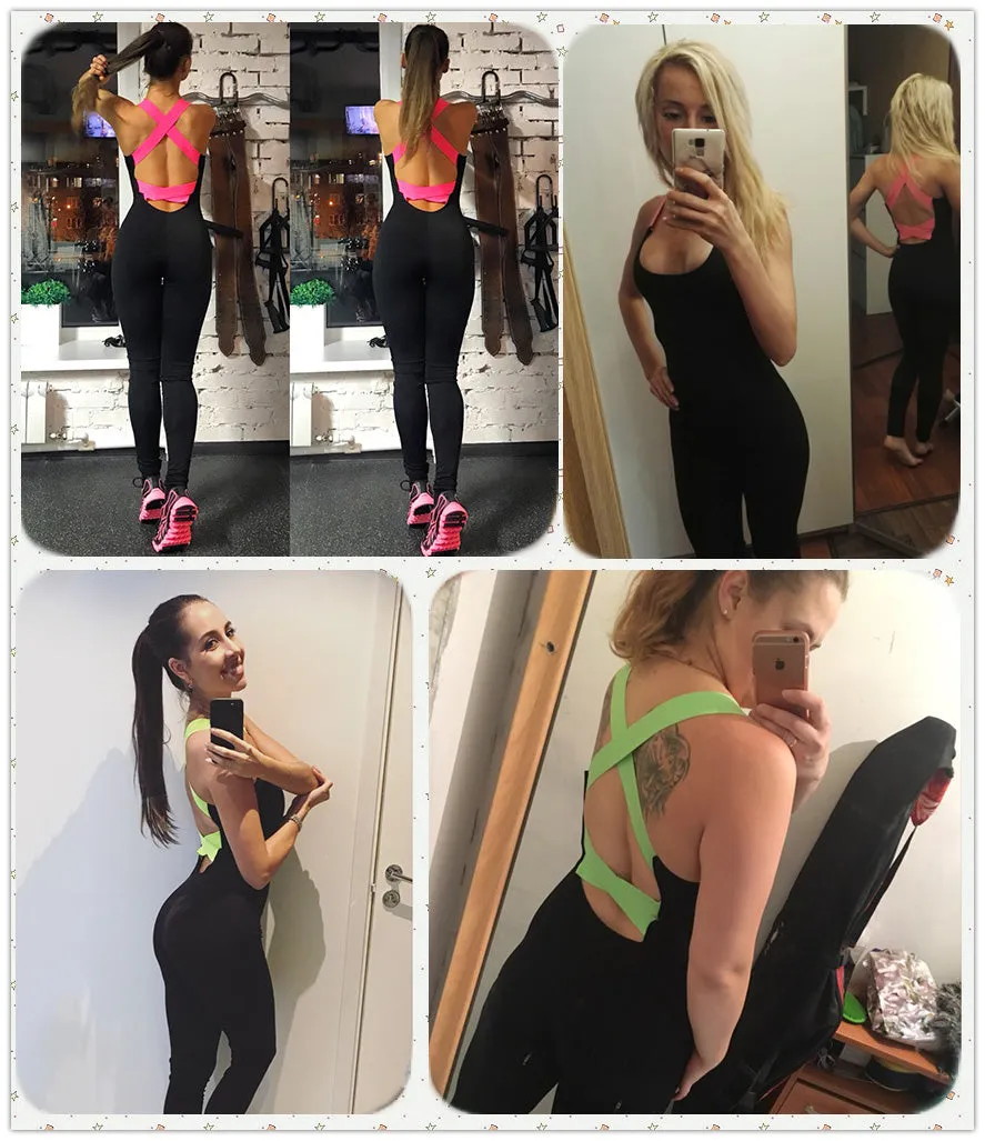 One Piece Backless Running Workout Yoga