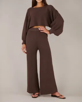 Pinto Knit Pants - Chocolate