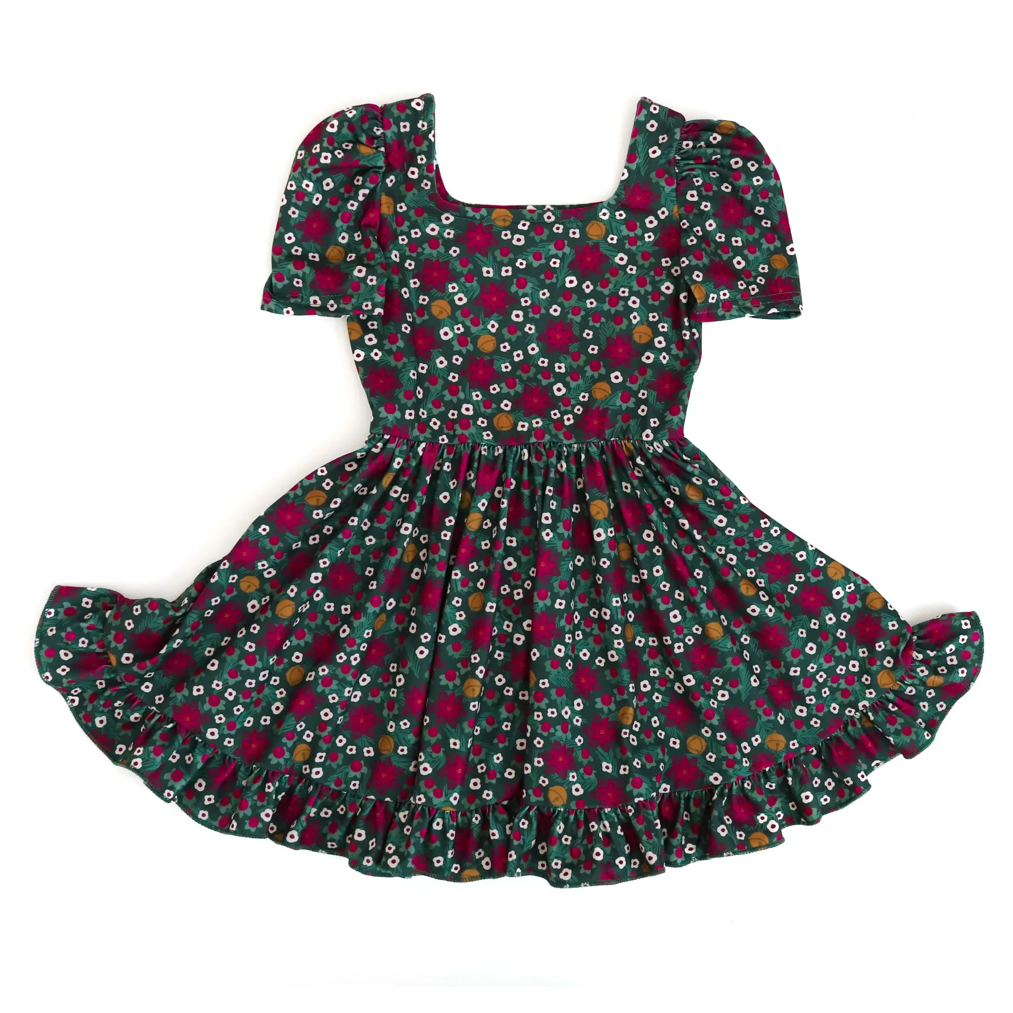 Poinsettia Mod Twirl Dress