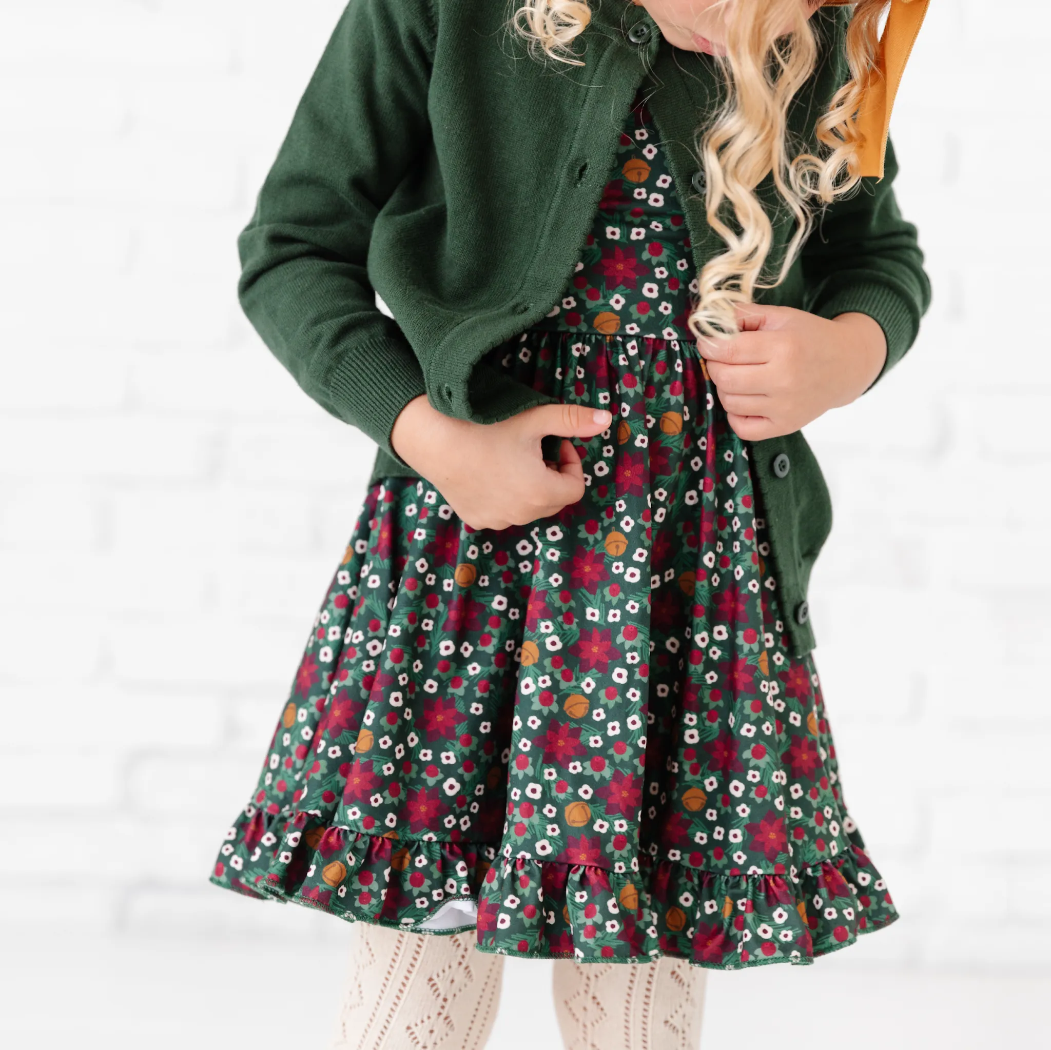 Poinsettia Mod Twirl Dress