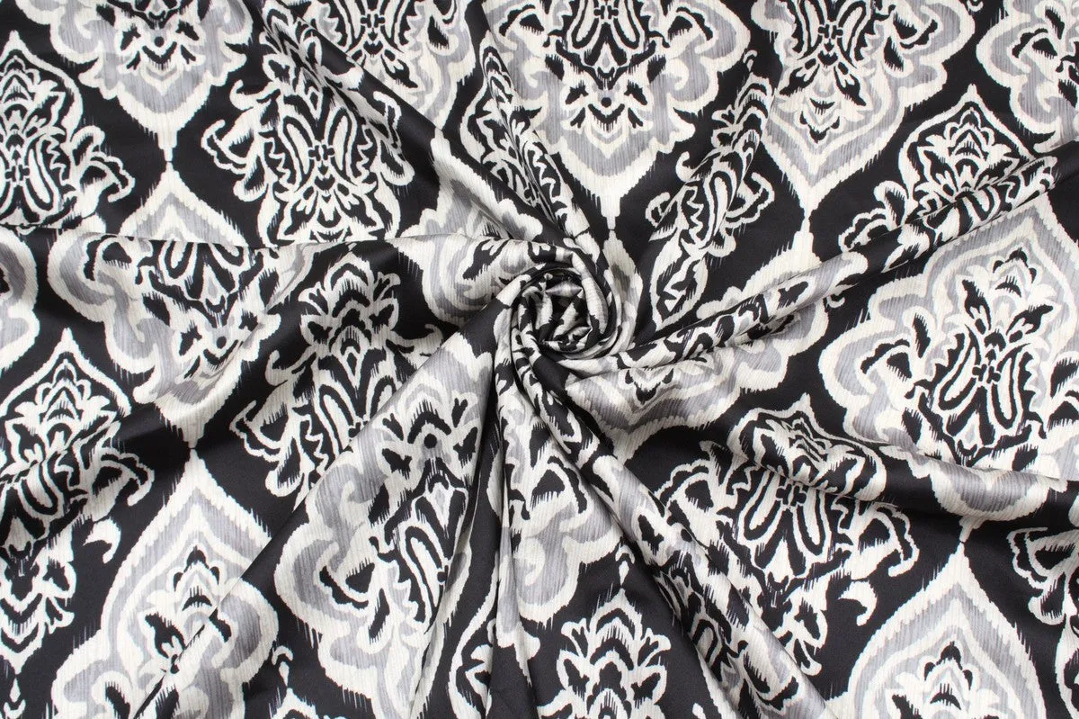 Printed Satin Polyester - Damask - M.O.Q 30 Mts