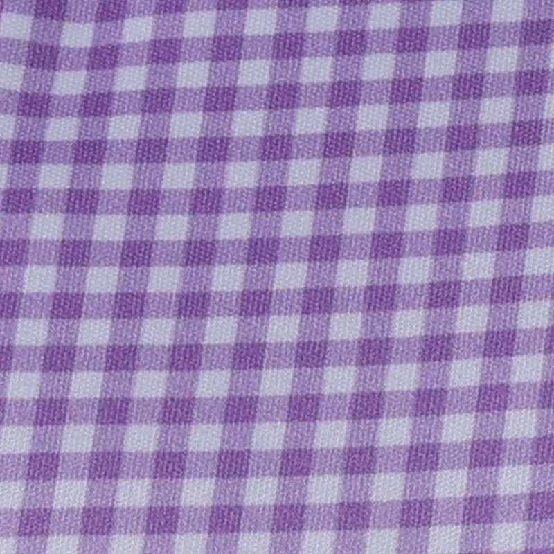 Quattro Flex Dress Shirt with Button Down Collar Lavender Gingham