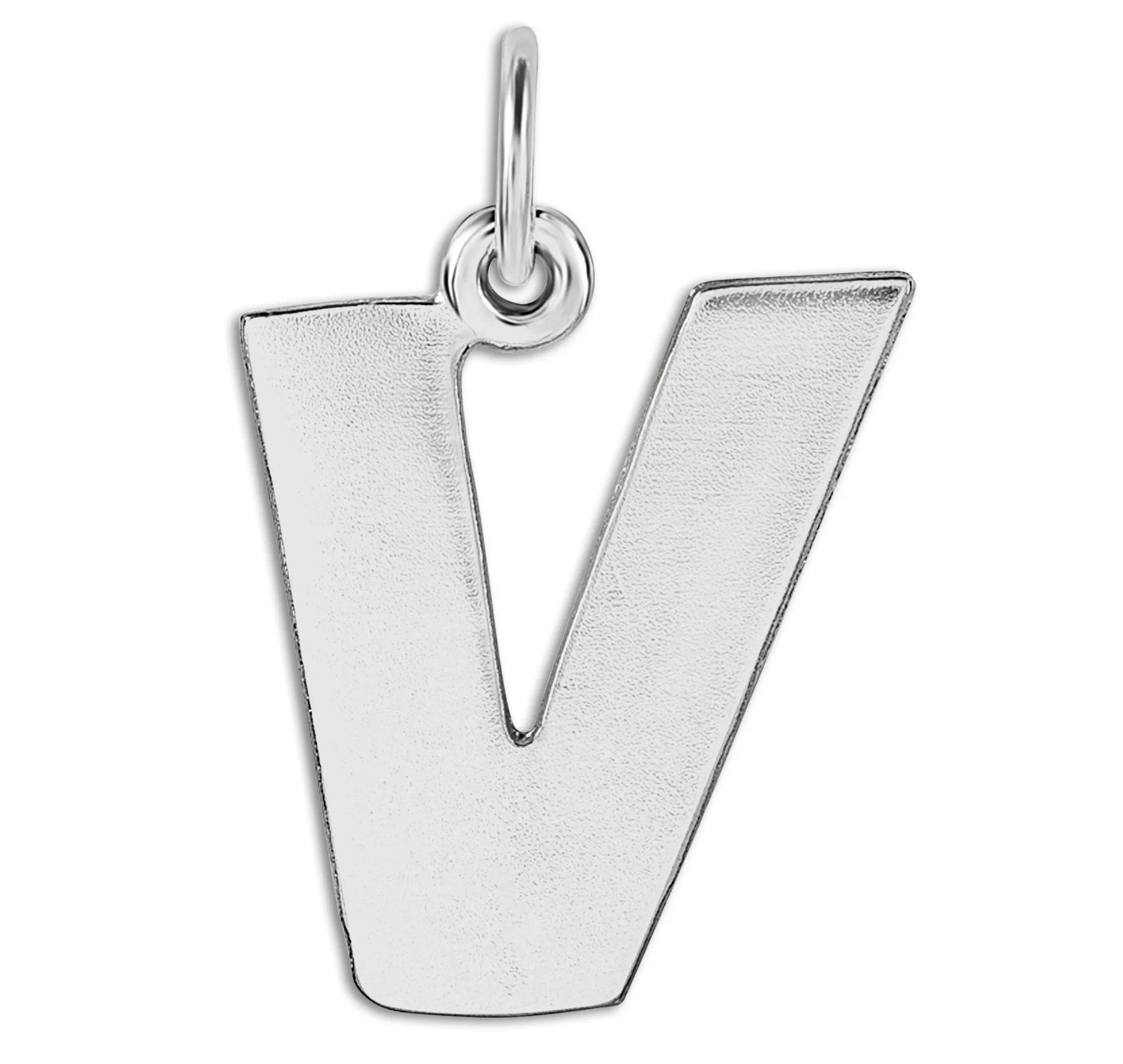 "V" Cutout Letter Charm