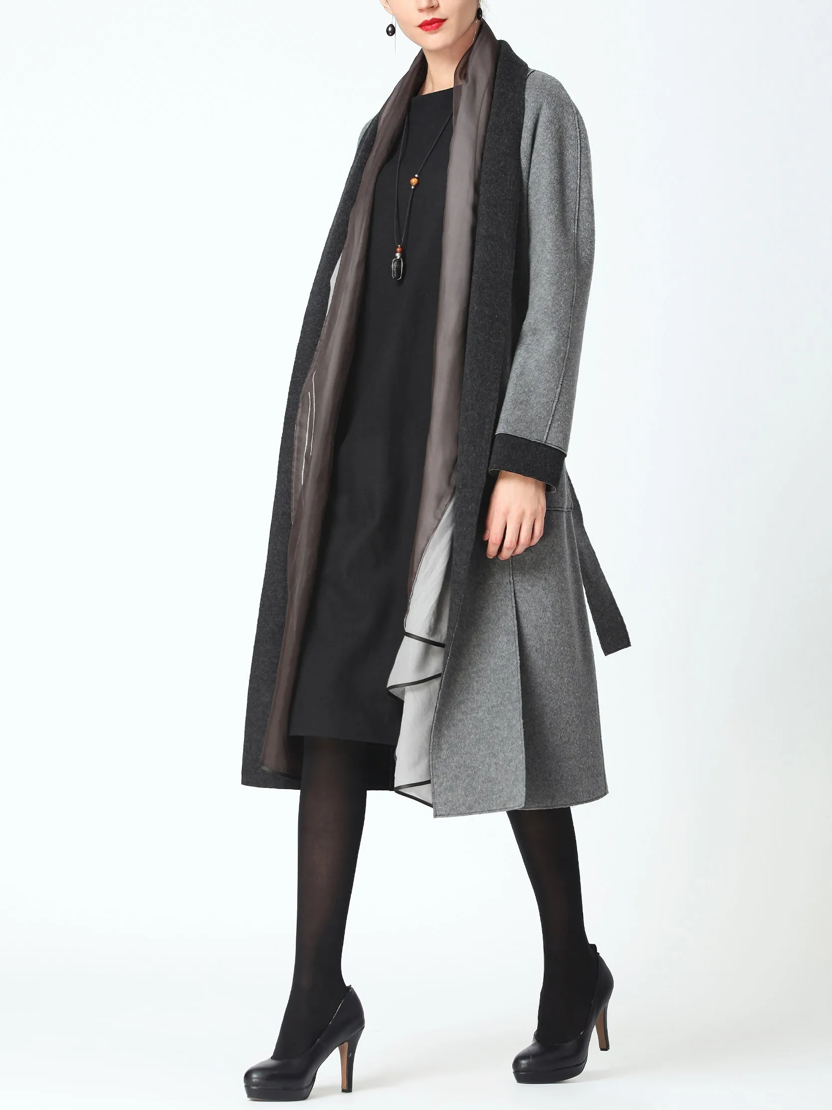 Relaxed-fit  Reversible Woolen Coat