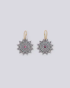 Round Shield Earrings