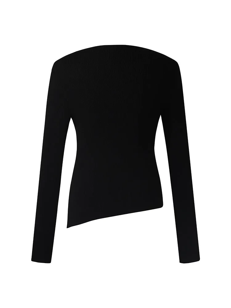 Slim-Fit Women Bowknot Sweater