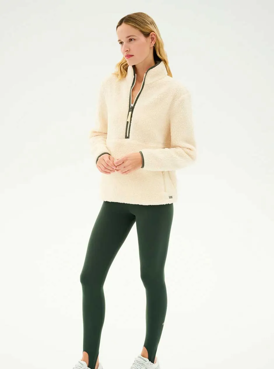 Splits59 Women's Libby Sherpa Half Zip Jacket - Cream