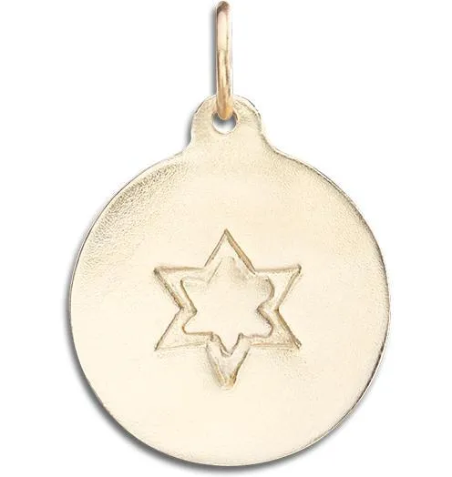 Star of David Disk Charm