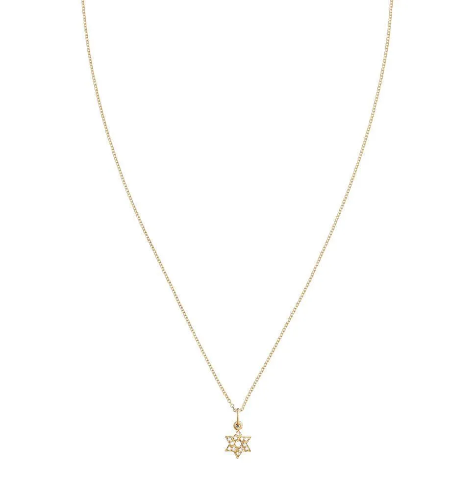 Star of David Mini Charm Pavé Diamonds