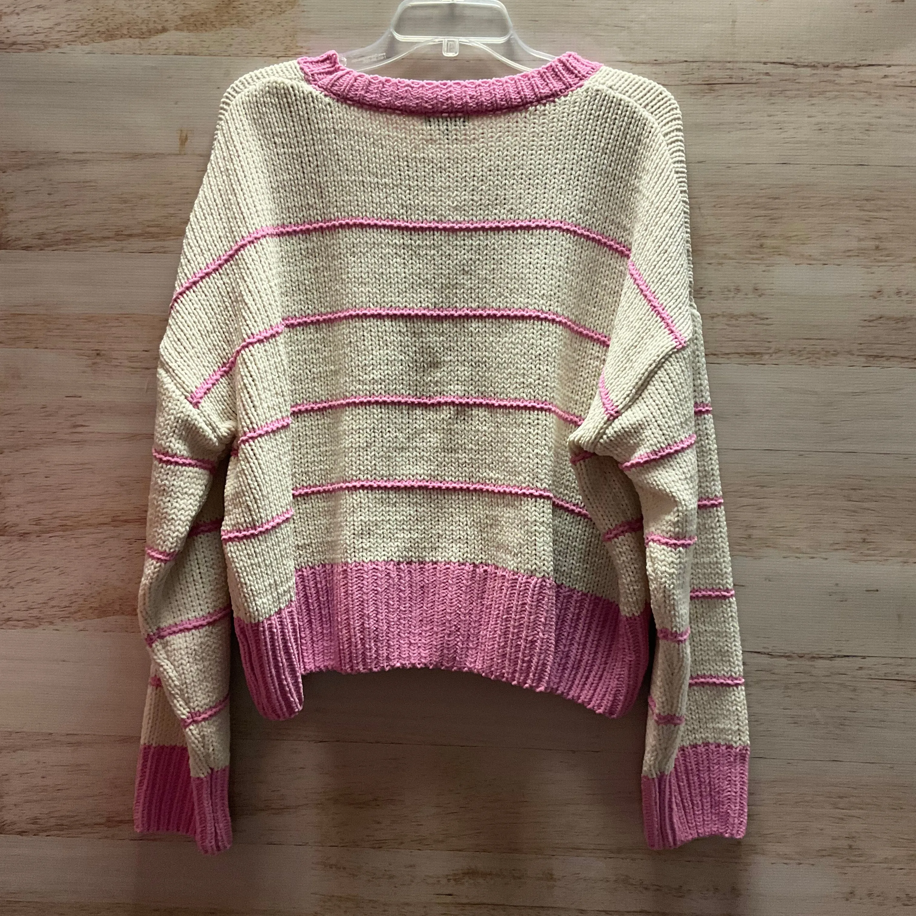 Sweater By Clothes Mentor In Striped Pattern, Size: L