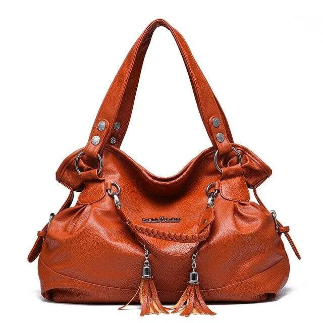 Tassel PU Leather Tote