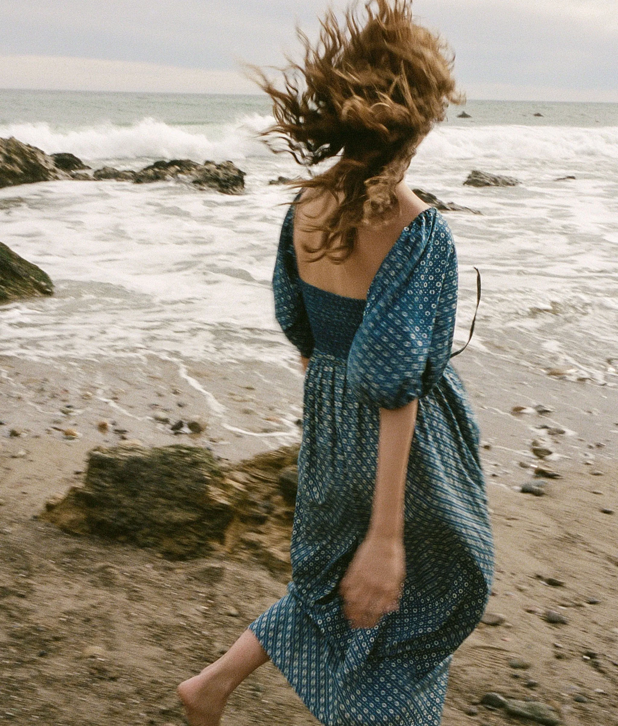 The Katrina Dress | Indigo Petunia Dot