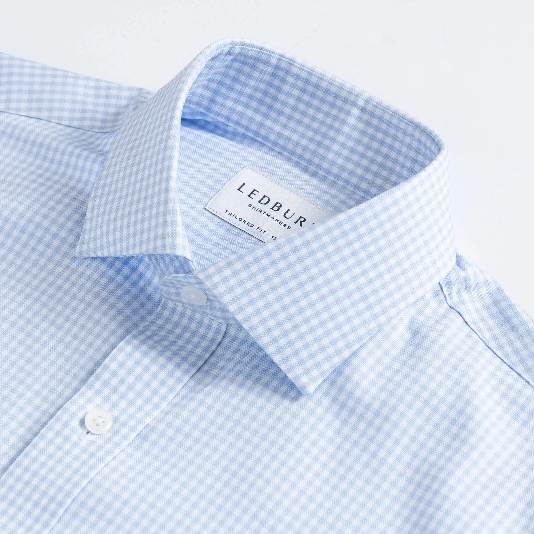 The Light Blue Geller Check Custom Shirt