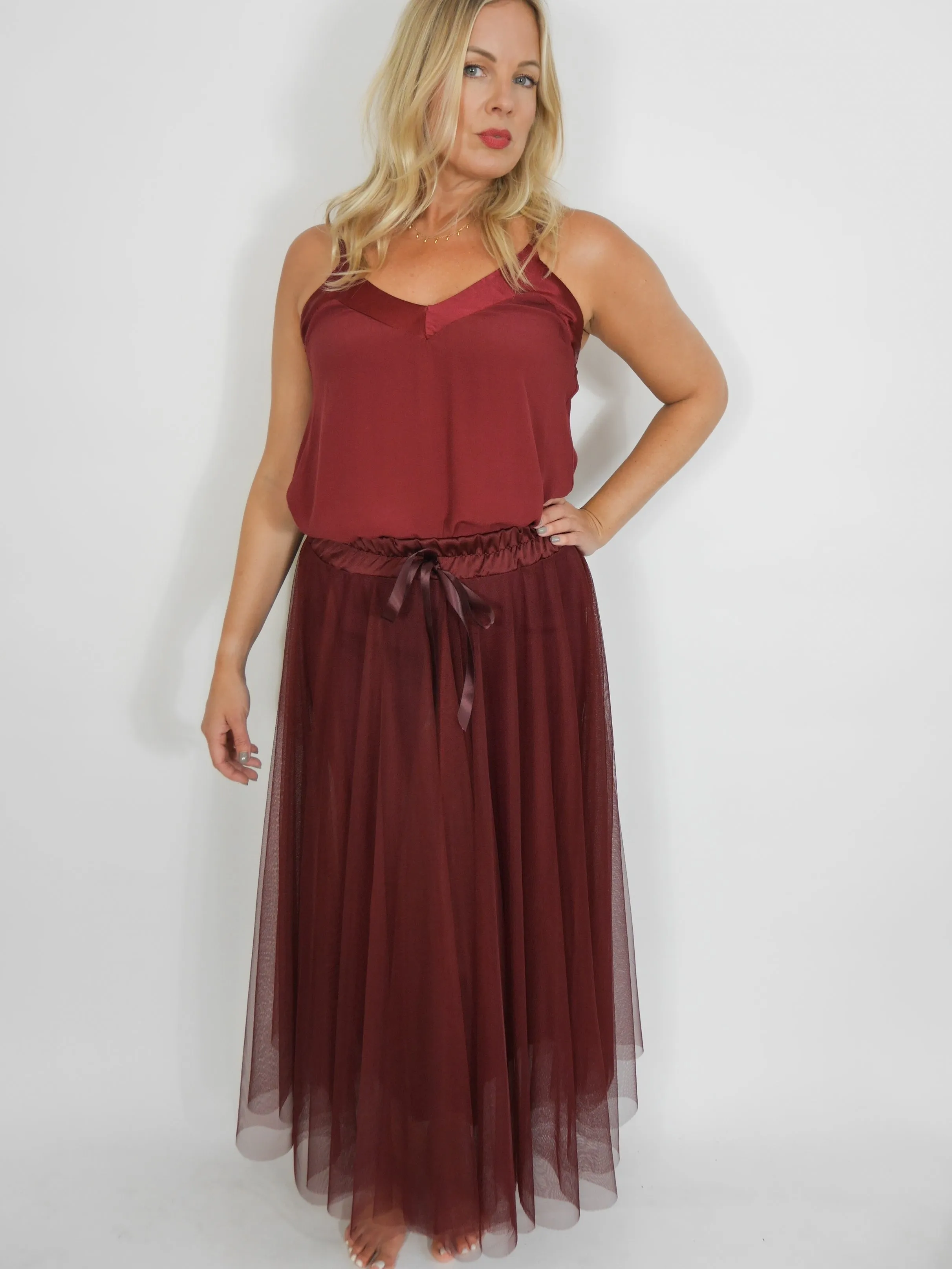 Tulle Skirt Plum