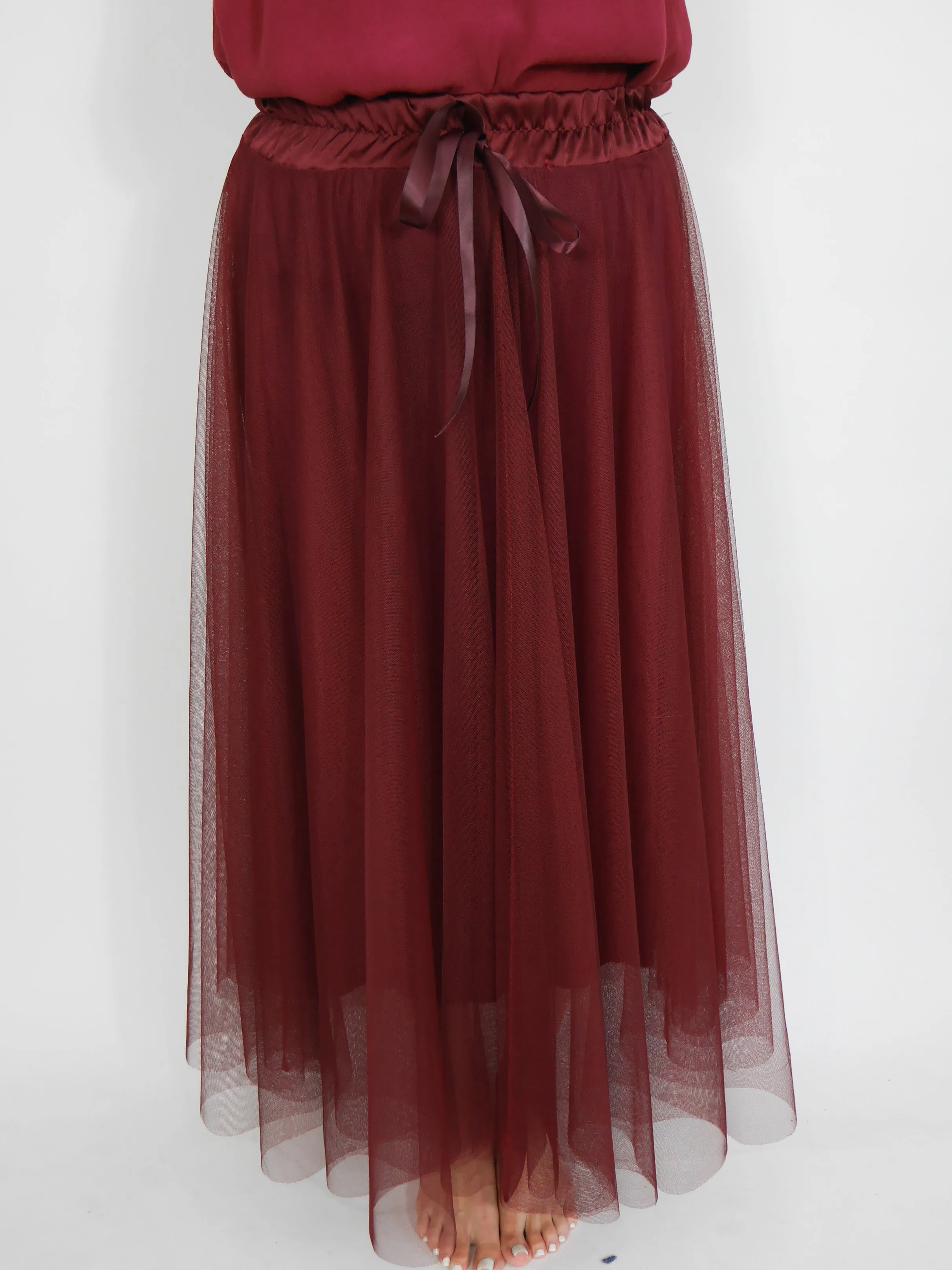 Tulle Skirt Plum