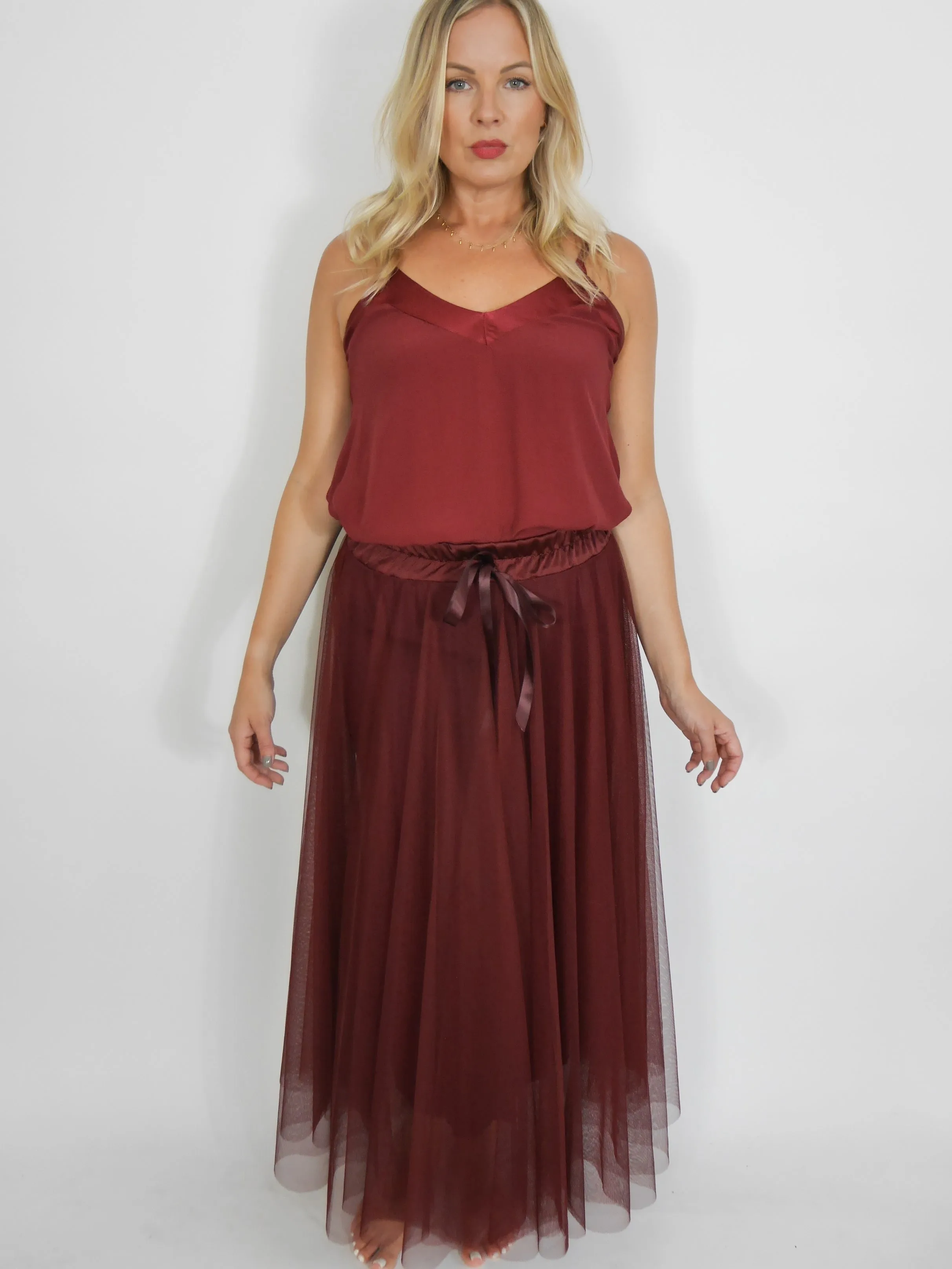 Tulle Skirt Plum