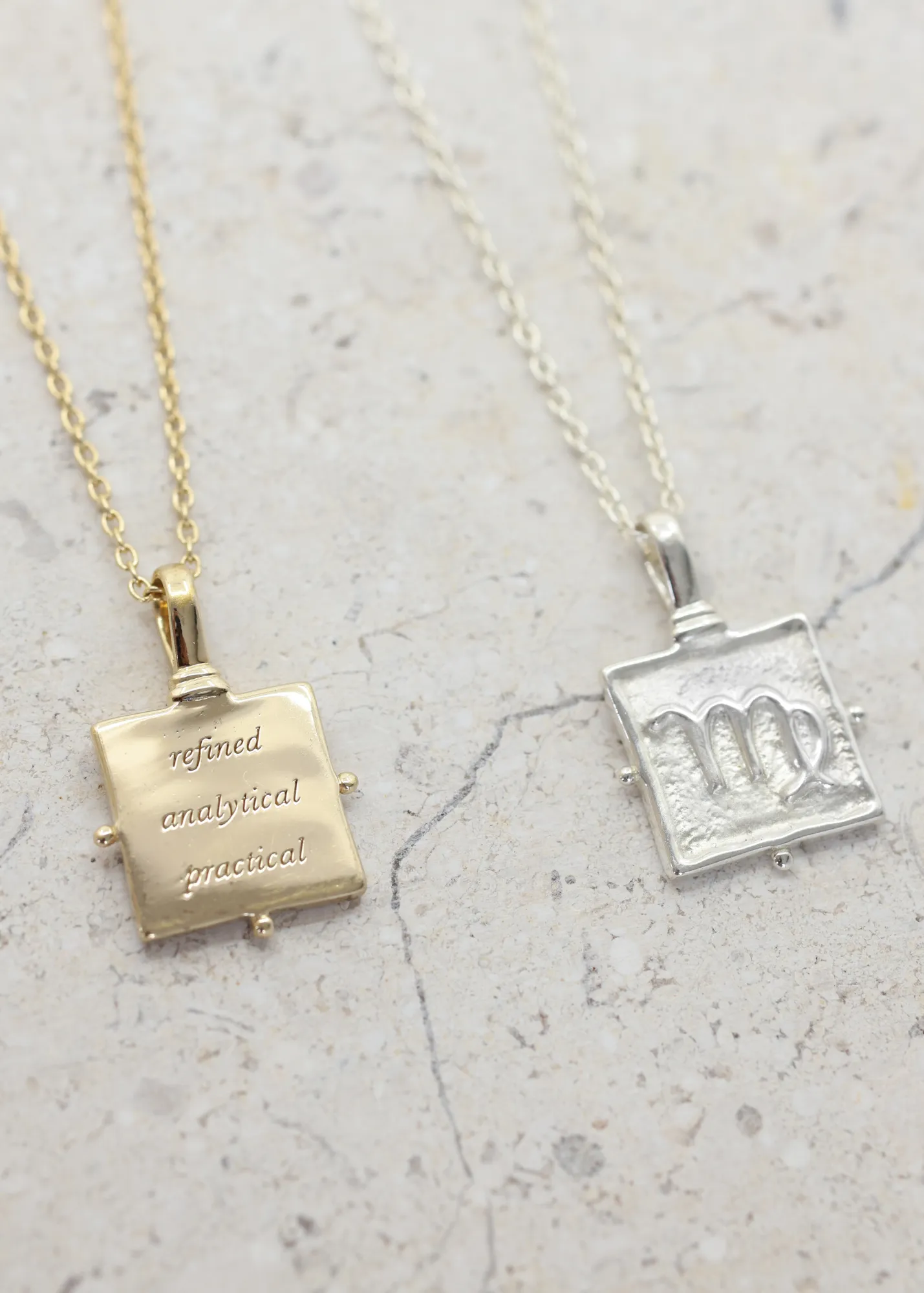 Virgo Zodiac Gold Necklace