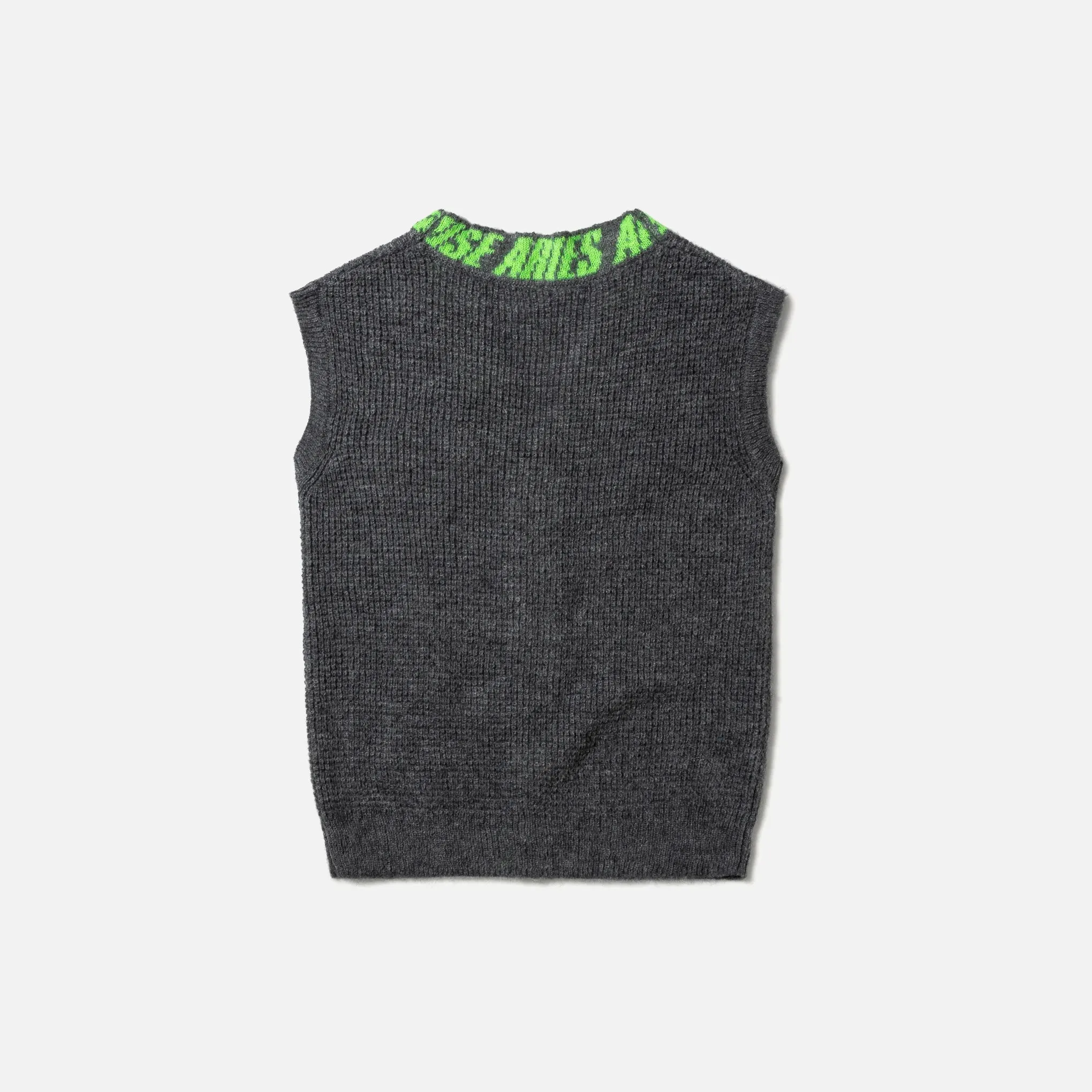 Waffle Knit Sweater Vest - Slate