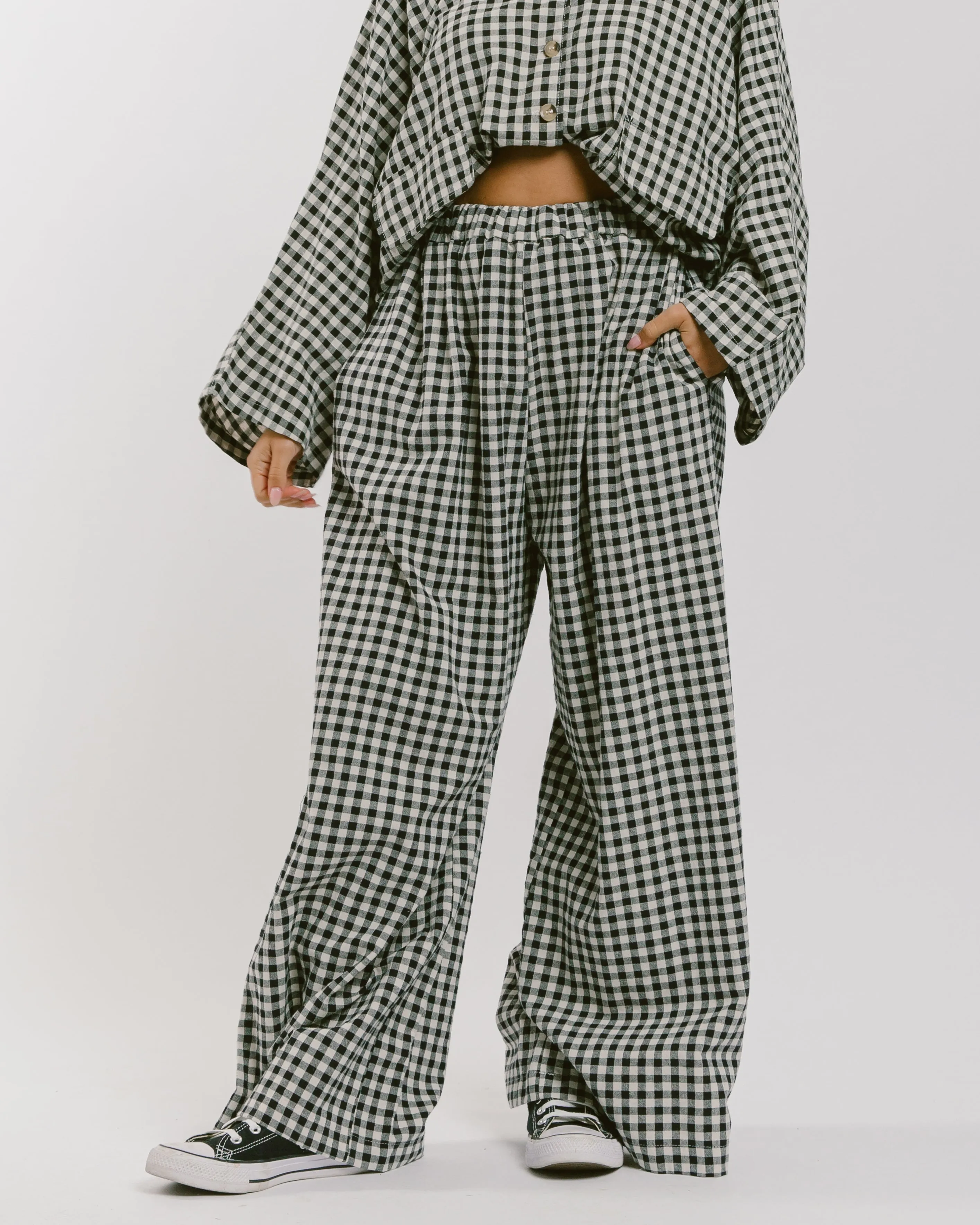 Women's Lounge Pants | Black Gingham