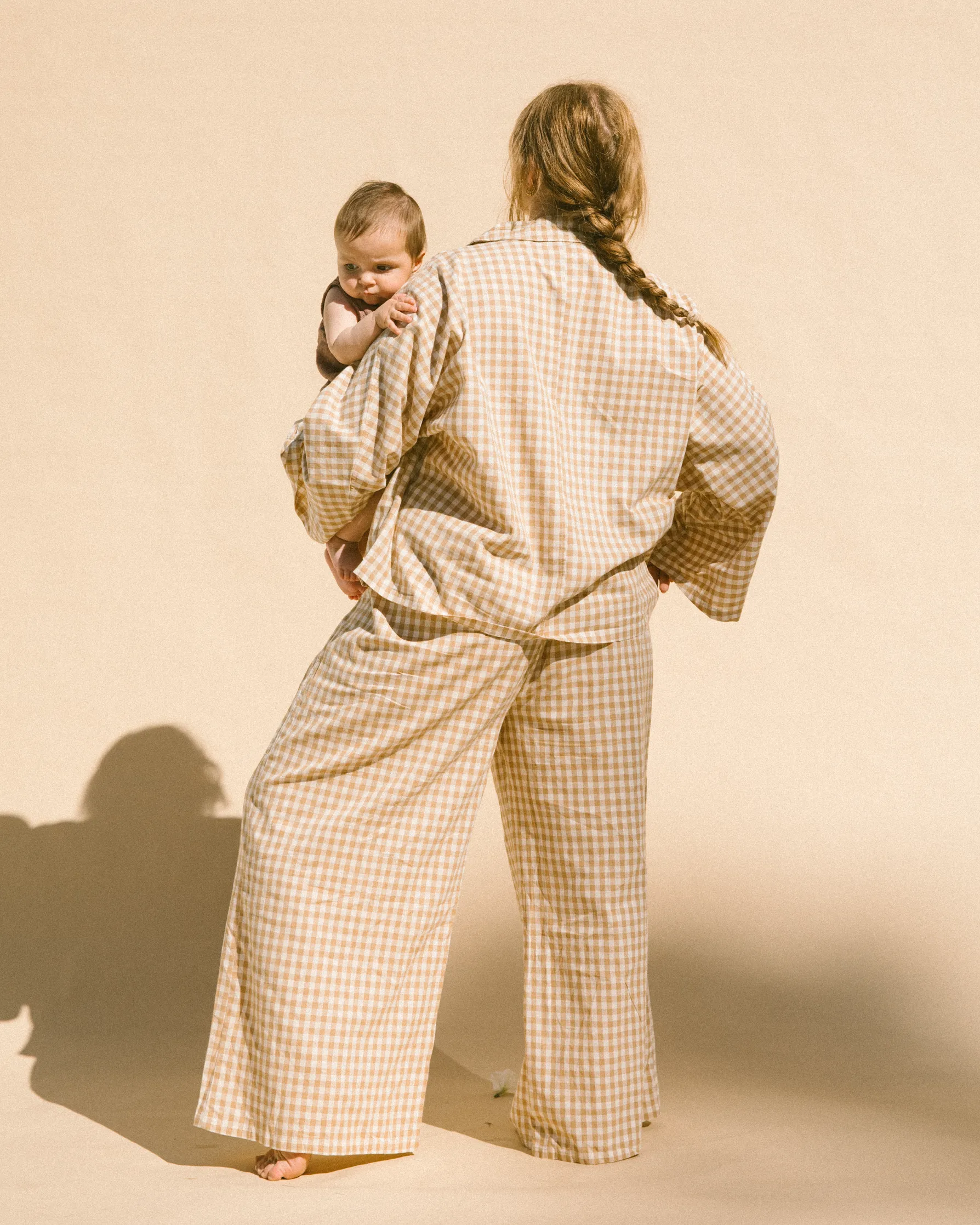 Women's Lounge Pants | Caramel Gingham