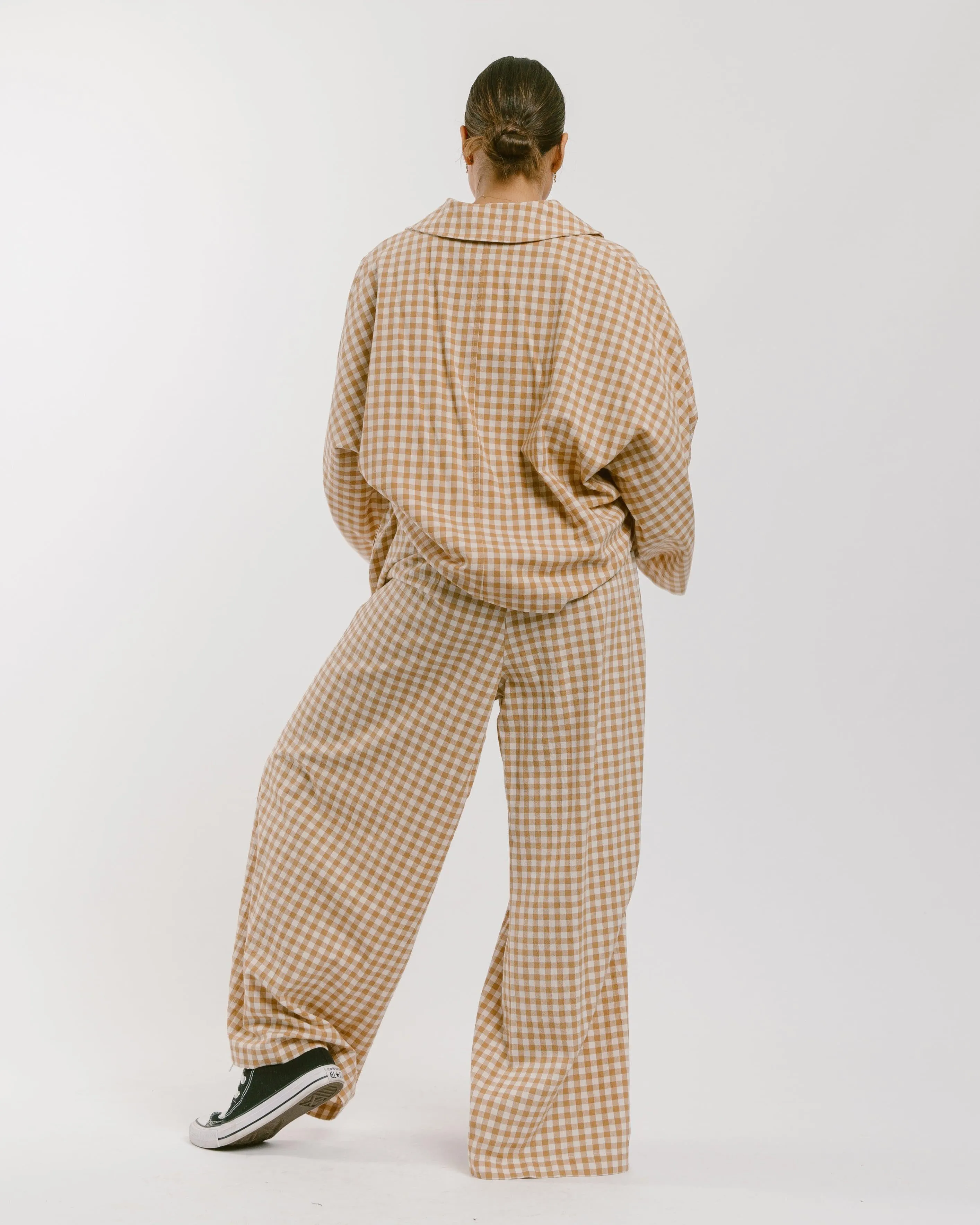 Women's Lounge Pants | Caramel Gingham