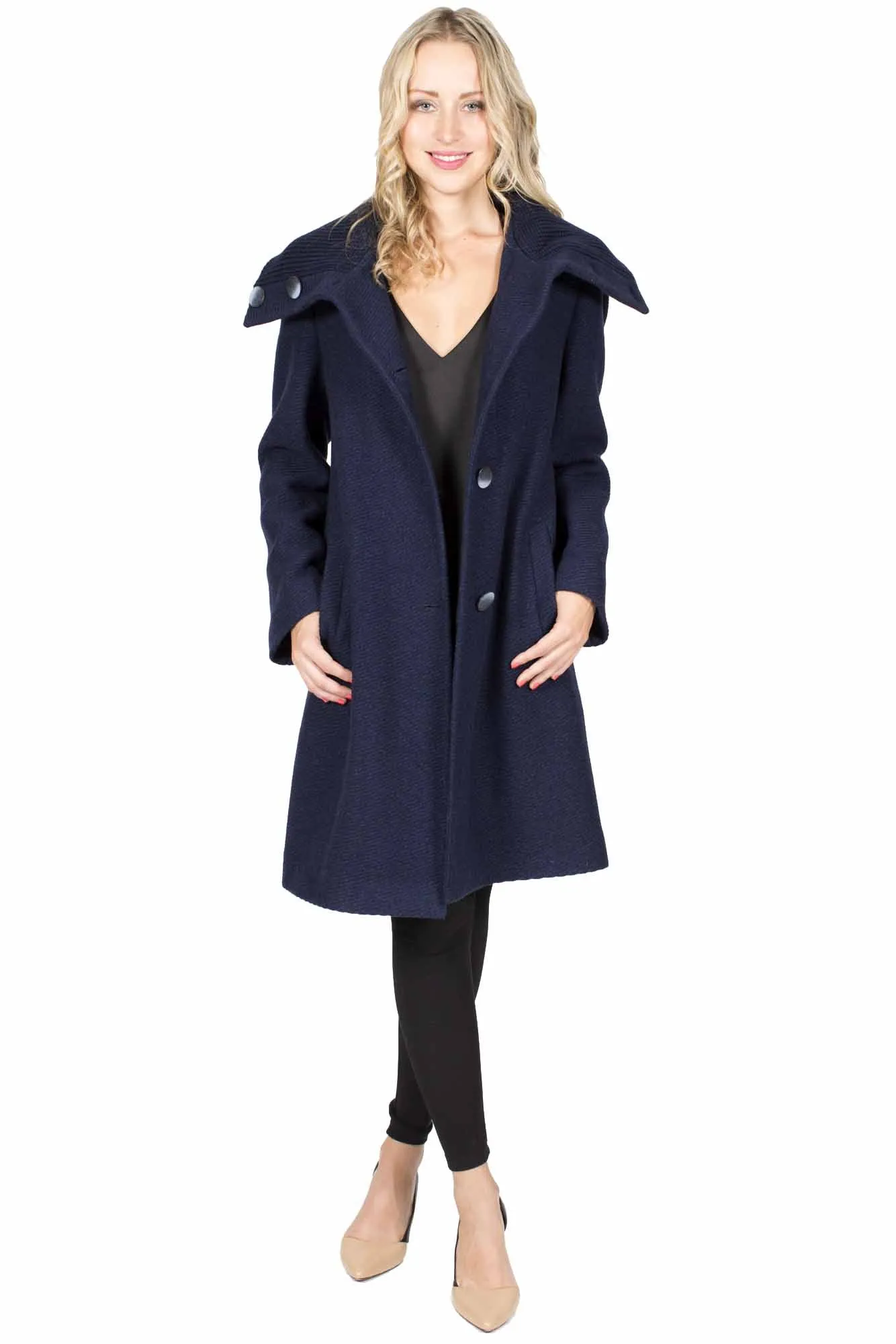 Wool Blend Coat with Belt