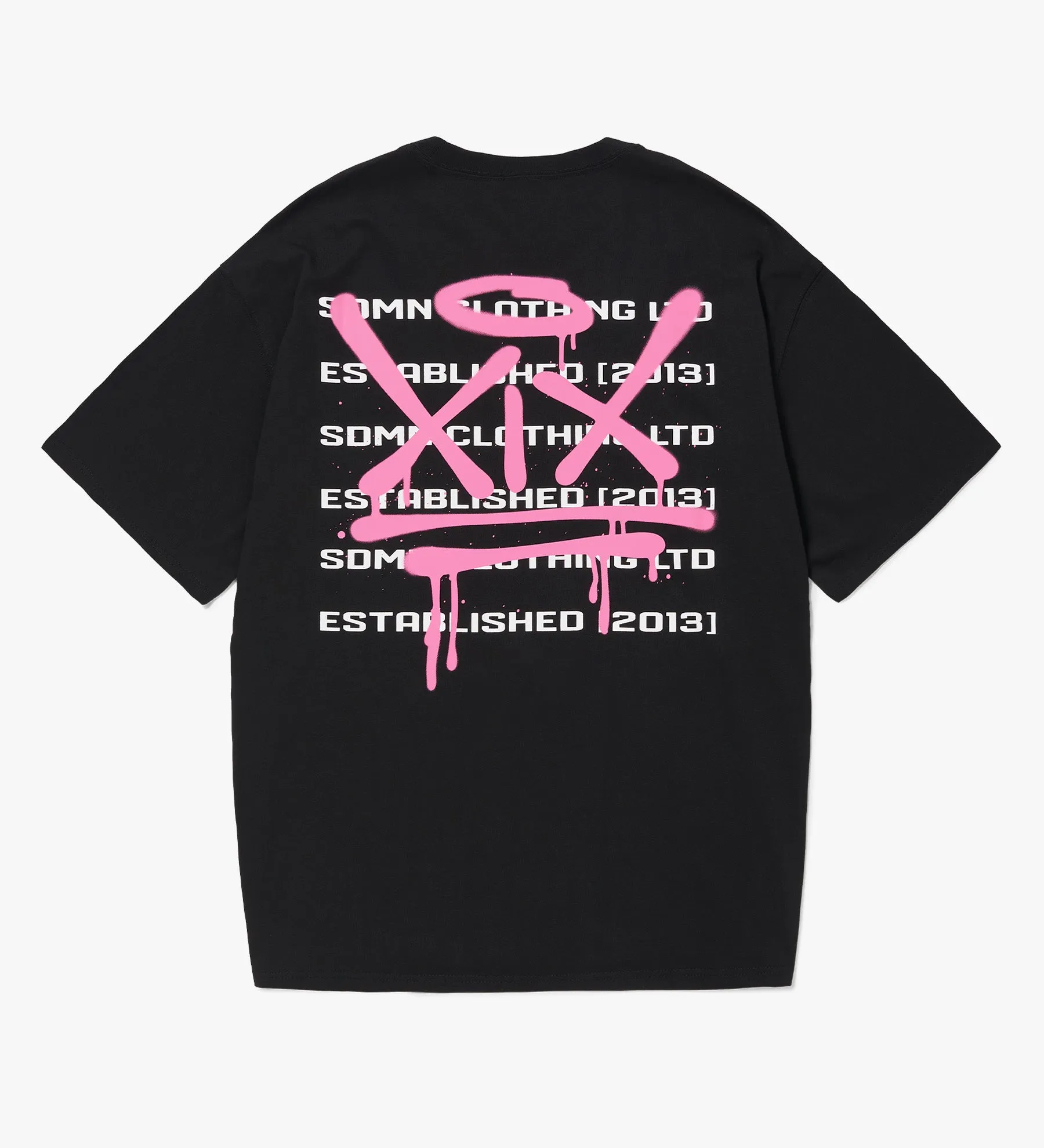 XIX Spray T-Shirt [Black/Hot Pink]